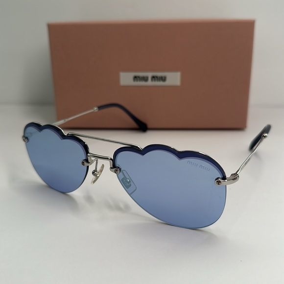 💯- New Authentic MIU MIU MU56U irregular-frame sunglasses - Picture 3 of 12